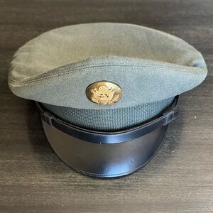 Vintage US Army Enlisted Crusher Cap Class 4 Wool Service Hat